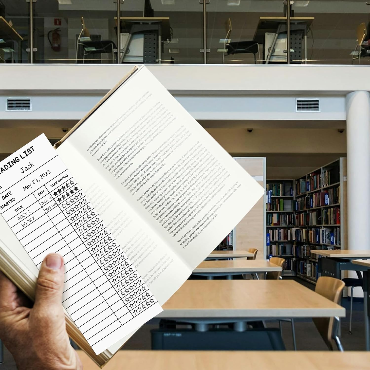 LOTMER 100 PCS Reading List Bookmark, 3 x 8 Inch Personal Libraries Cards, Reading Log Bookmark for Gifts and Literary Supplies for Reading Enthusiasts (White) - Image 5