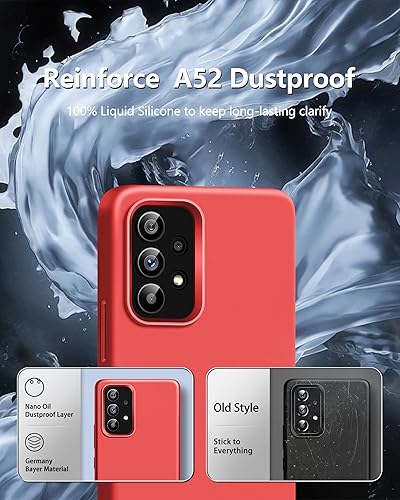 Miniatura 4 de Dssairo Funda 3 en 1 para Samsung Galaxy A52 5GA52s 5G, con 2 protectores de pantalla, protección de cámara, funda protectora delgada de silicona