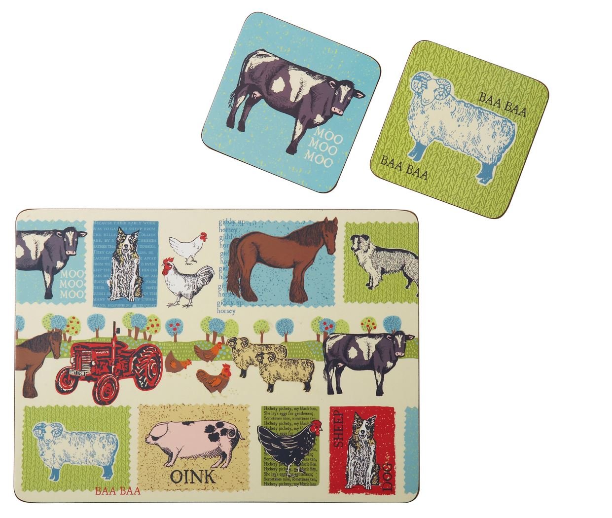 Ulster Weavers Multicolor Down On The Farm Placemats Pk4