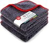 Glart 443TP Mikrofasertücher 3er Set – 600 GSM – 40x40 cm – Flauschige Auto Poliertücher für Trocknung & Pflege – Ultraweich fusselfrei & saugstark – Für Autopflege Motorrad Boot & Haushalt