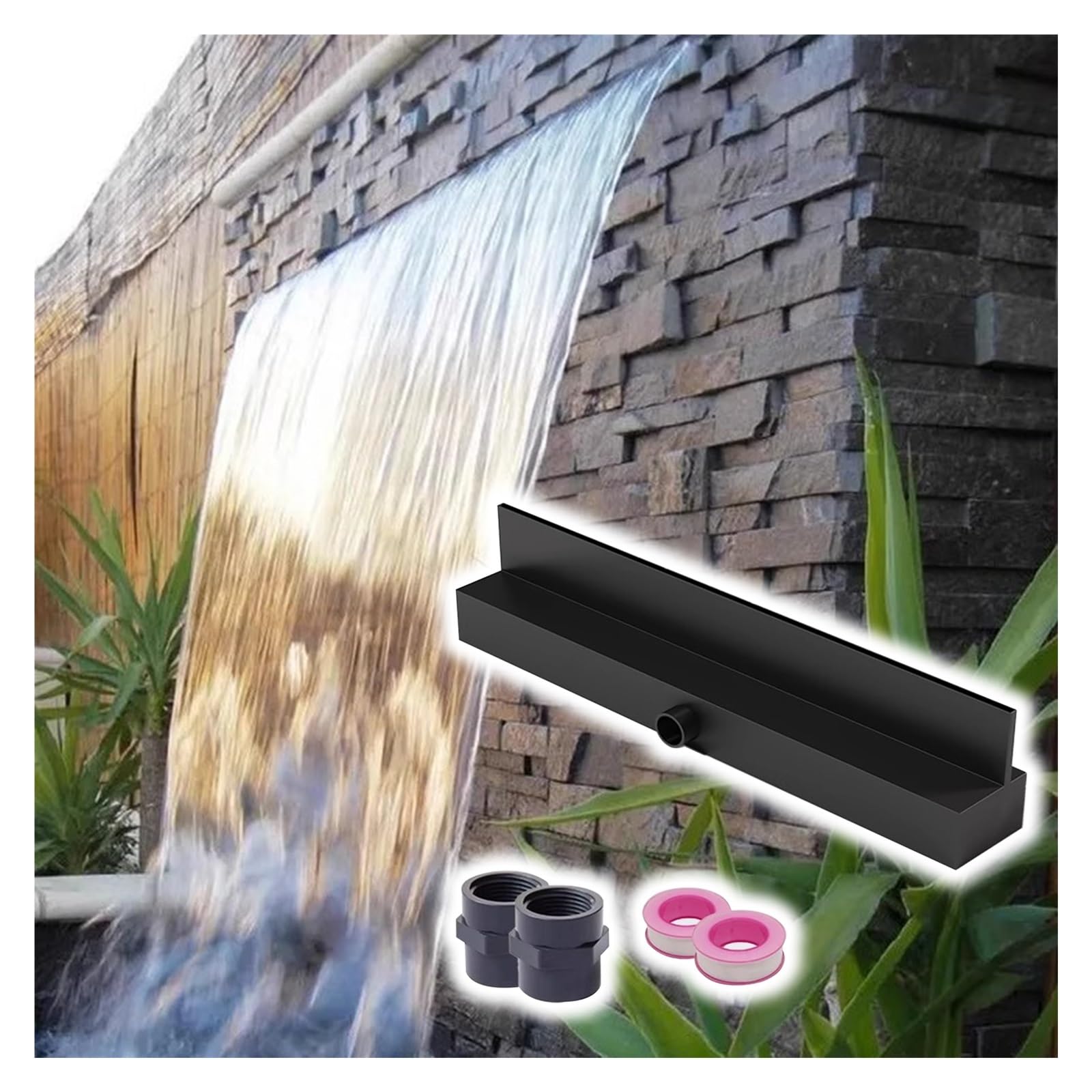 Cascata Spillway Box per stagno e giardino Cascata Kit cascata all'aperto Cascata paesaggio Spillway per decorazione cortile e giardini acquatici