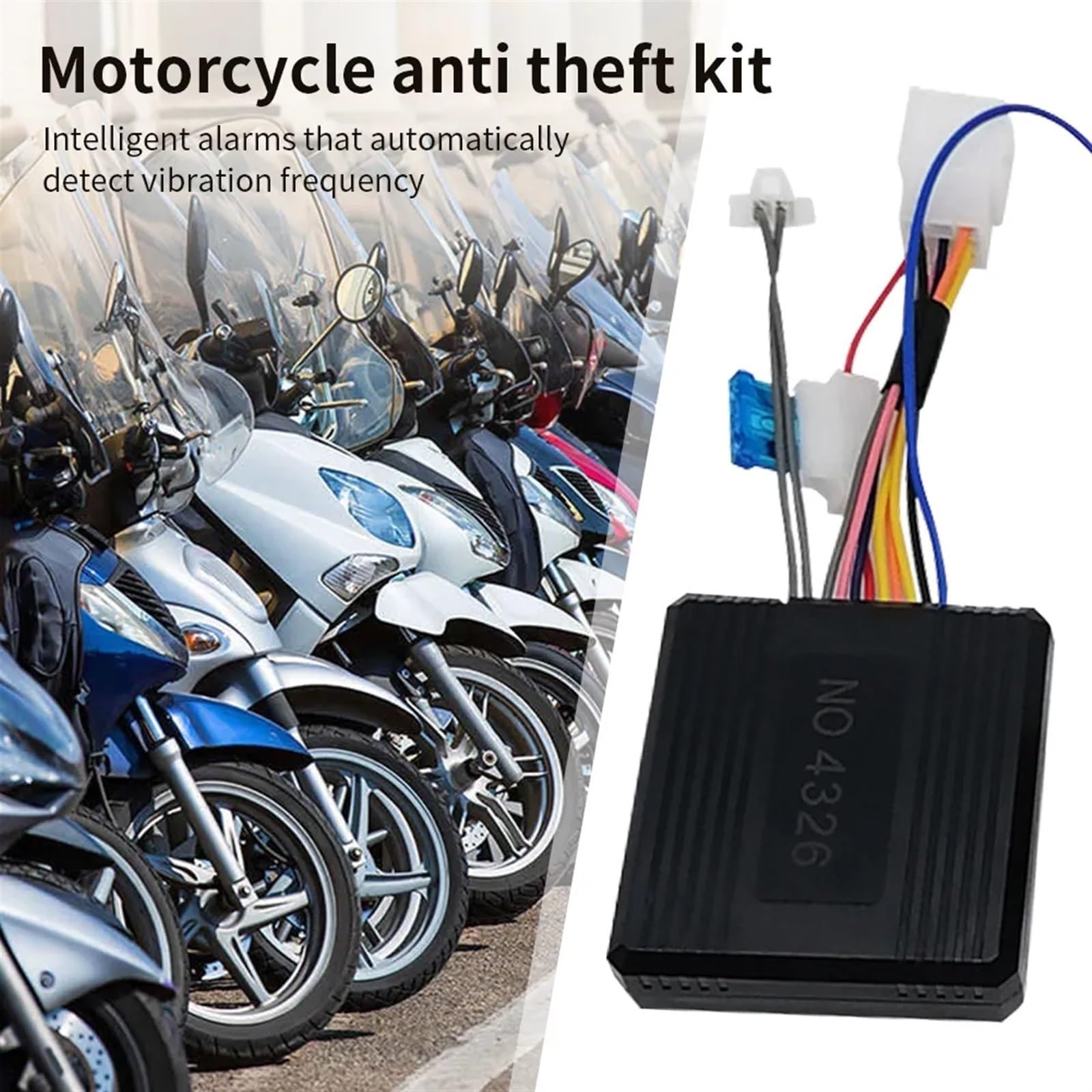 System alarmowy samochodu 12V 1/2-drożny immobilizer motocyklowy automatyczny alarm antywłamaniowy syrena dostępu bezkluczykowego motocykl(1-Way)