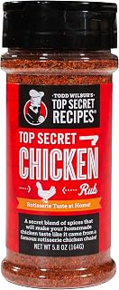 Todd Wilbur's Top Secret Recipes Chicken Rub - Make Chicken That Tastes Like it Came From a Famous Rotisserie Chain (Like Boston Market) - MSG & Gluten Free – 5.8 oz Shaker Bottle