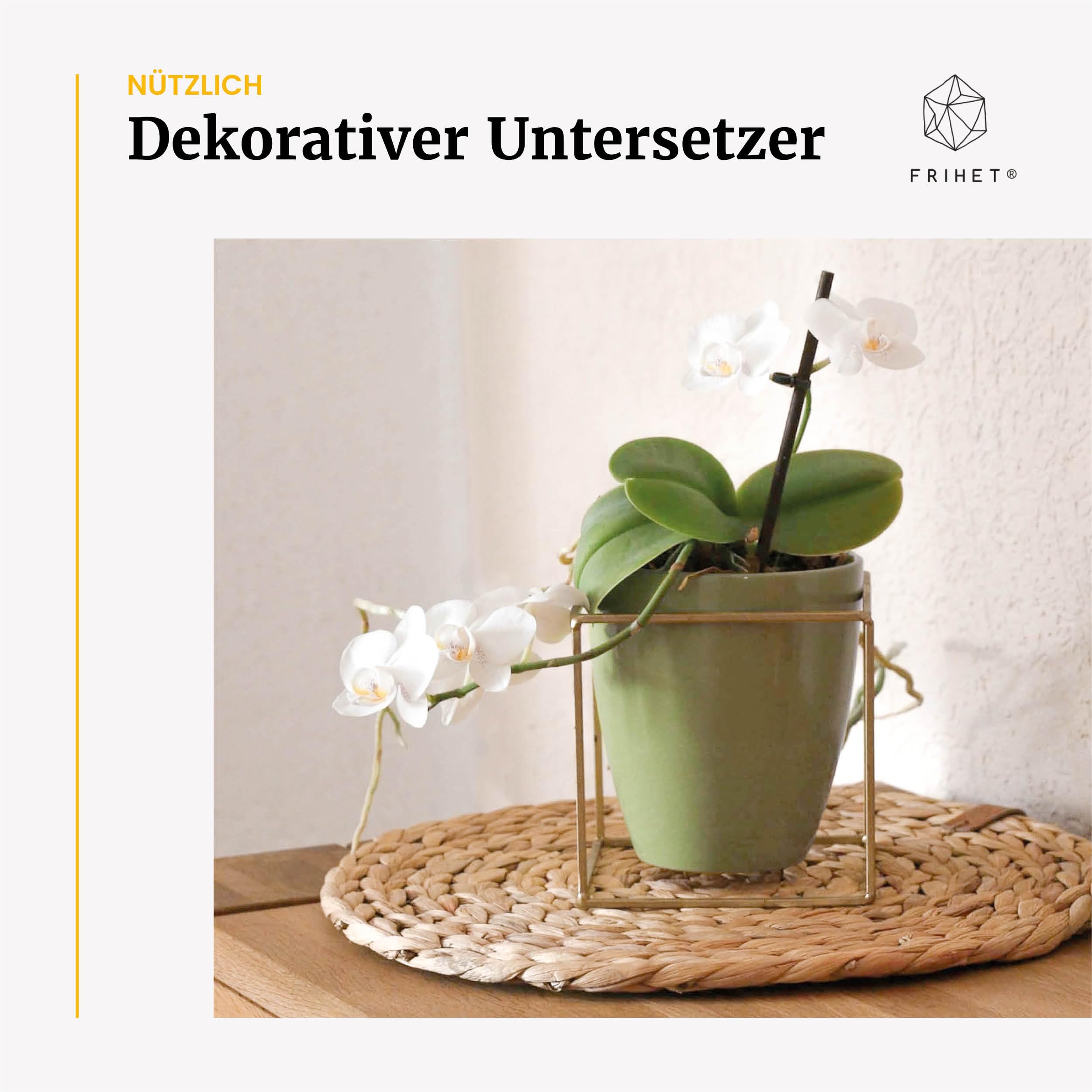 FRIHET® Tischset Oslo Set Rund Wasserhyazinthe Natur - (6, 38cm)