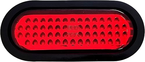 Miniatura 9 de Luz de remolque de respaldo inversa ovalada blanca de 6 pulgadas con 56 LED Ojal de goma y enchufe de remolque de 3 cables - Cantidad 2. DOTSAE