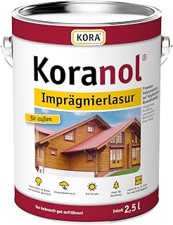 KORA® Koranol® Imprägnierlasur – wetterfeste Holzschutzlasur für Außenholz – wasserabweisend & UV-beständig – ideal für für Zaun, Balkon, Holzfassade & Blockhaus