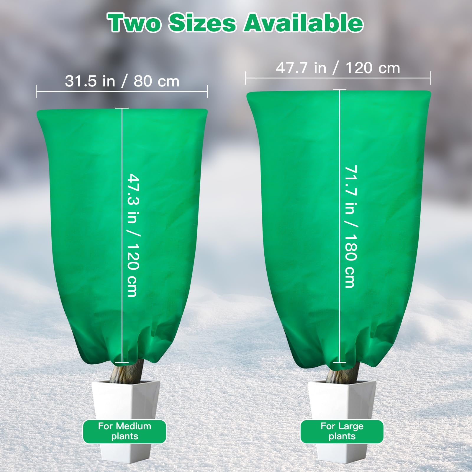 4 Pack Plant Covers Freeze Protection, 47.3