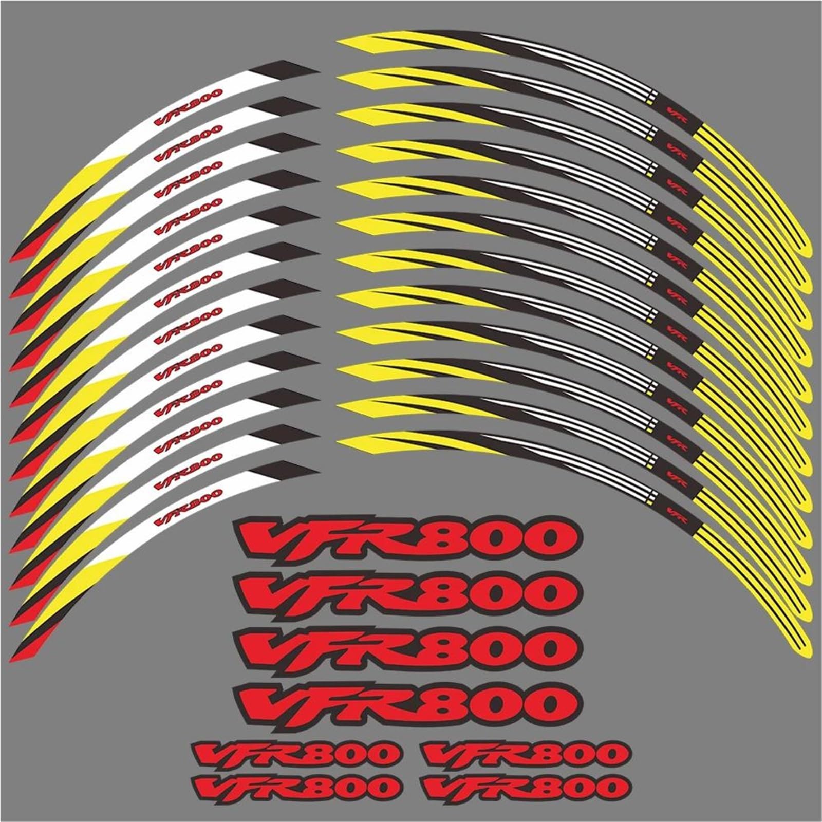 Sticker Part Motorcycle Wheel Sticker 17 Inch Rim Tape Waterproof Decal for H-onda VFR 800X Crossrunner 800 X VFR800X Accessories(Yellow)
