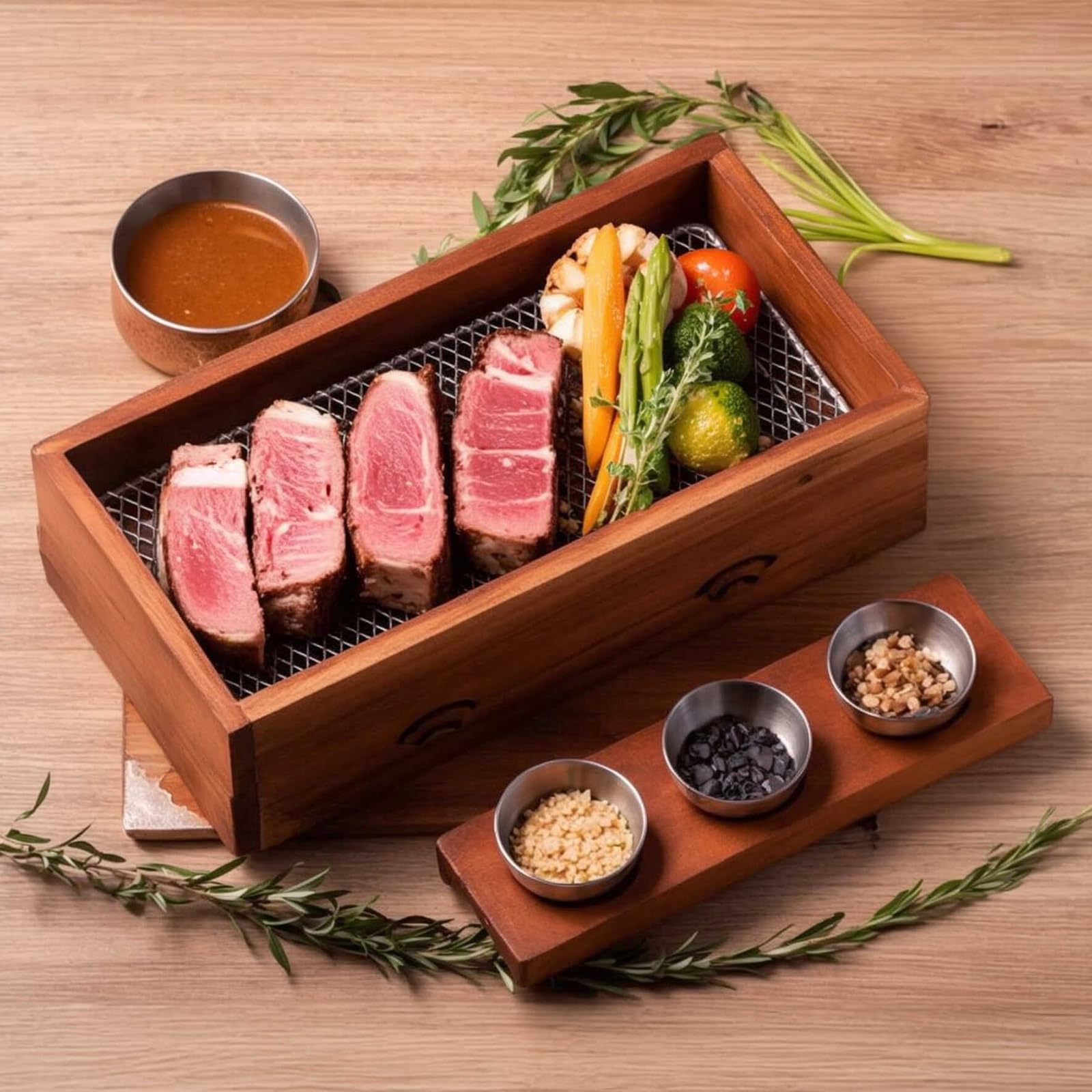 BBQ Grill Smoker Box per barbecue a gas e carbonella, perfetto per affumicare carne e bistecche, ideale per ristoranti e amanti del barbecue