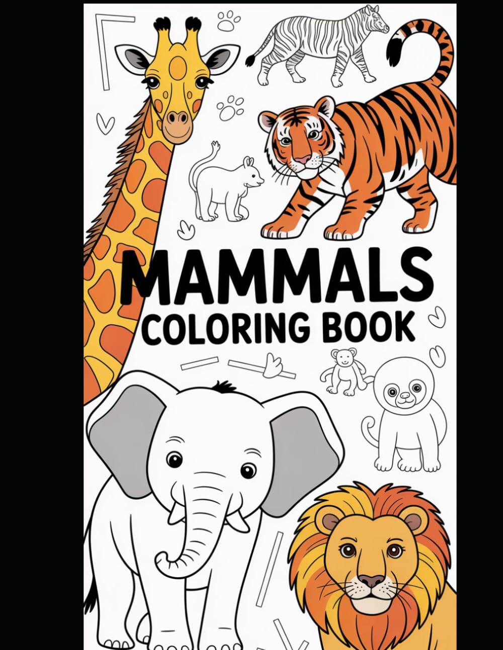 Amazing Mammals: A Big Coloring Book of Land and Sea Animals for Kids: Mammals