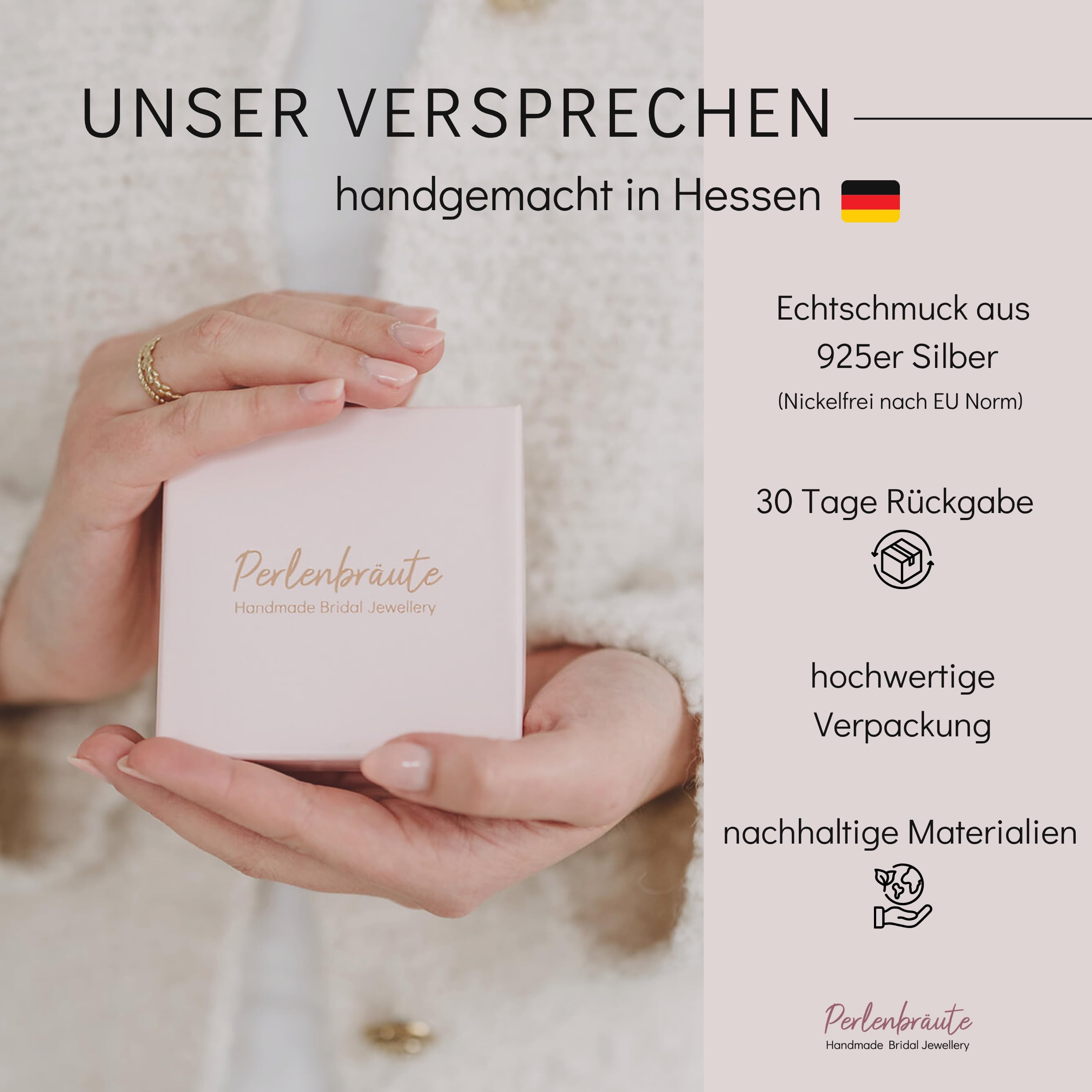 Schmuck mit Perlen Hochzeit – premium 925 Silber Schmuckset & Ohrringe Braut – hochwertiger Brautschmuck Perlen – Damen Schmuck gold Braut – Brautohrringe, Schmuckset Hochzeit Blatt