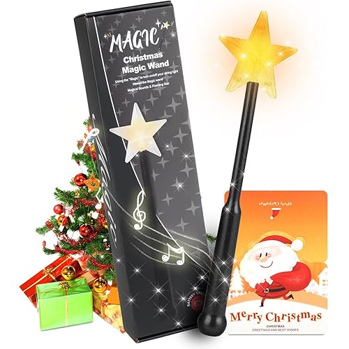 Christmas Wireless Magic Lights Wand – Remote Control with Music & Light Effects, Magic Wand for Easy Use, Gift with Remote Tree Function for Christmas Tree Wand Snowflake for Kids