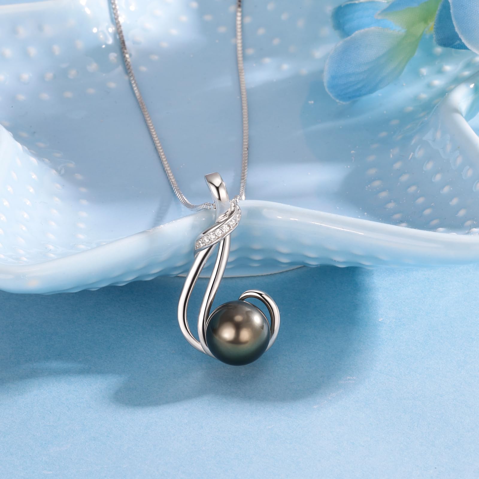 Regali per donne, collana di perle di tahiti nera, anniversario, Natale, festa della mamma, regalo di San Valentino, anniversario, matrimonio, compleanno, moglie, fidanzata