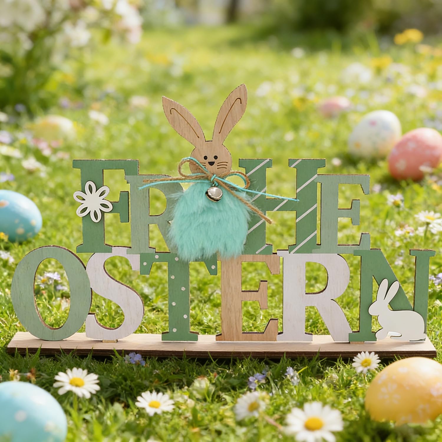 Grand support de lapin en bois/déco d'extérieur/Lapin de Pâques/Lapin en bois/Décoration de Pâques/Décoration de printemps/Décoration d'intérieur/LIVRAISON GRATUITE - France