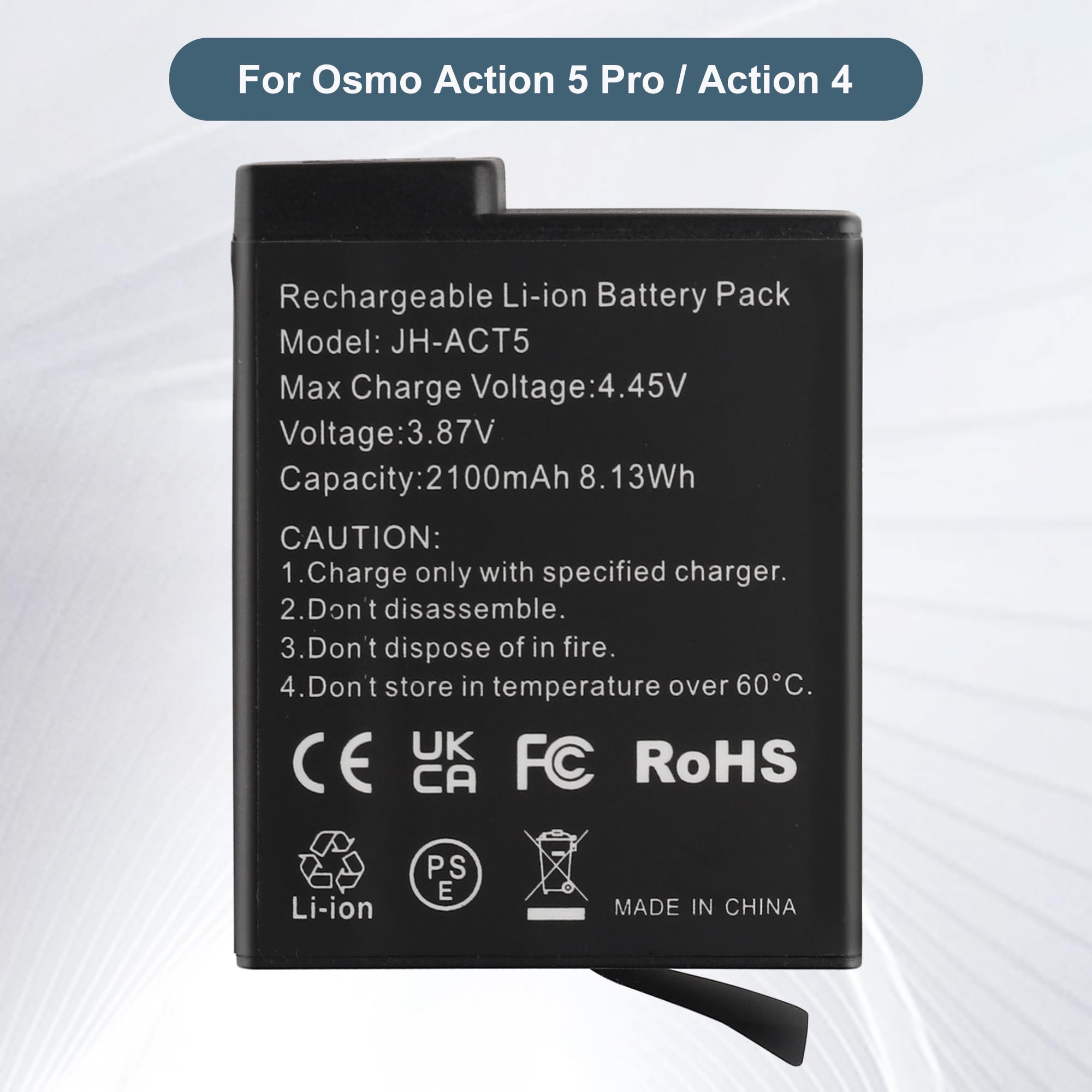 Akumulator zastępczy DJI Osmo Action 5 Pro 3,87 V 1950 mAh, kompatybilny z Osmo Action 5 Pro, Osmo Action 4, akumulator do aparatu sportowego z narzędziami