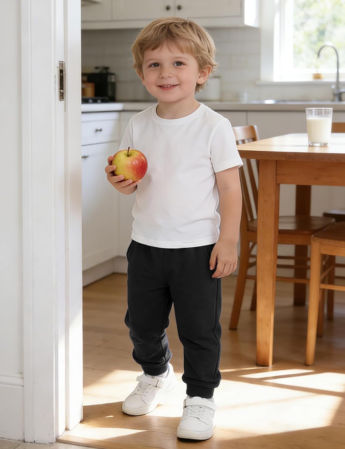 Witwot 2 Pack Toddler Boys Sweatpants Soft Cotton Pull On Jogger Pants with Pocket for Baby Boy 18M-5T - Image 2