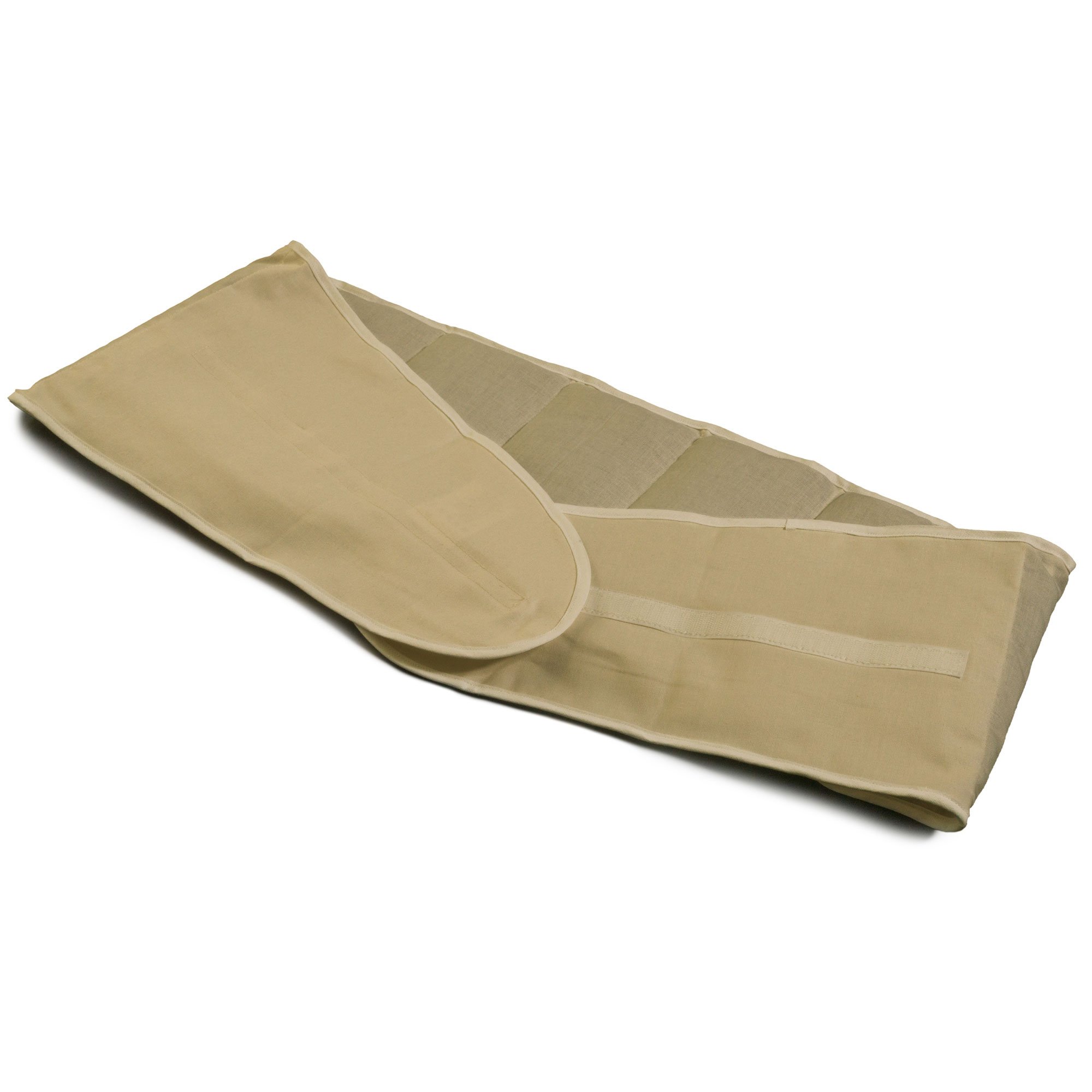 Cuscino termico cintura, semi di grano e segale bio (Lunghezza totale: 135cm, naturale, Cotone Bio) Grande cuscino riscaldabile, caldo e freddo - microonde, forno e frigorifero