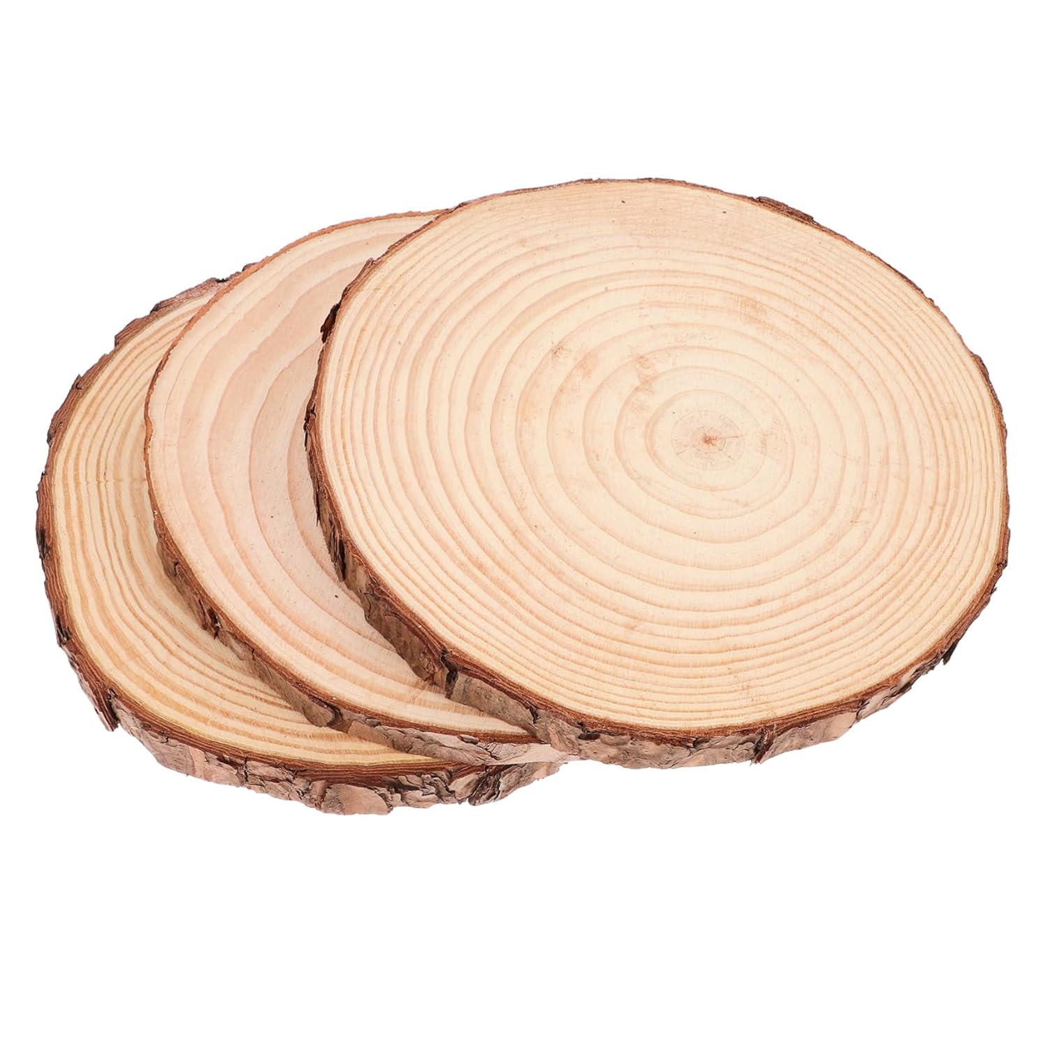 3pcs Wood Garden Stepping Stones Durable Outdoor Walkway for Lawn and Pathway Decoration Diameter Thickness