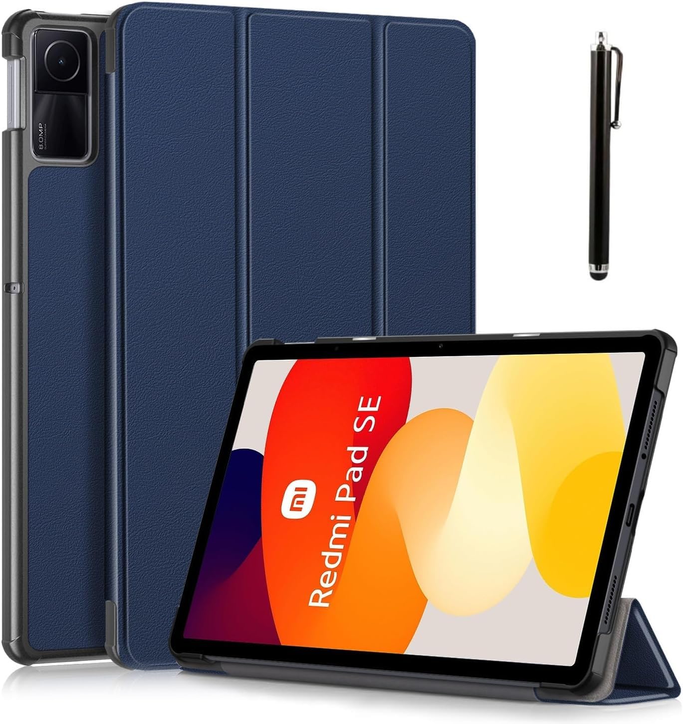 M.G.R.J® Smart Trifold Hard Shell Flip Case Cover for Redmi Pad SE 11 inch Tablet (Auto Sleep/Wake|Magnetic Closure|Stylus Pen) (Blue) (B0D4Q76FF7) Amazon Price History, Amazon Price Tracker