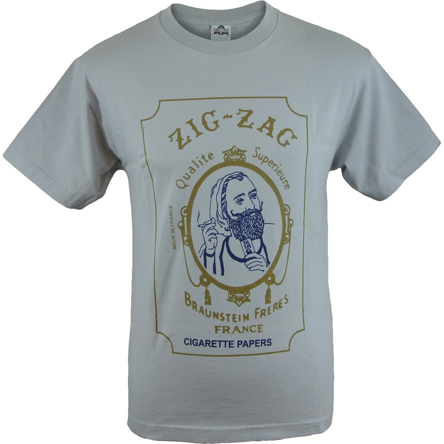 Lianfa Pastel Gray Zig Zag Cigarette Rolling Papers Shirt