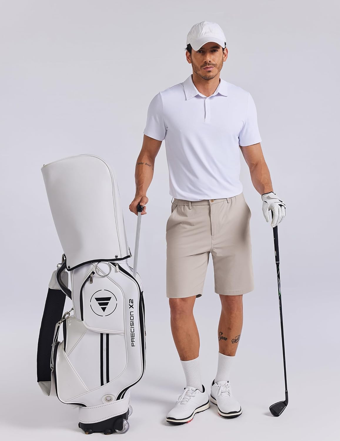 COOFANDY Men's 7 Inch Classic Fit Golf Shorts Lightweight Stretch Quick Dry Hiking Short UPF50