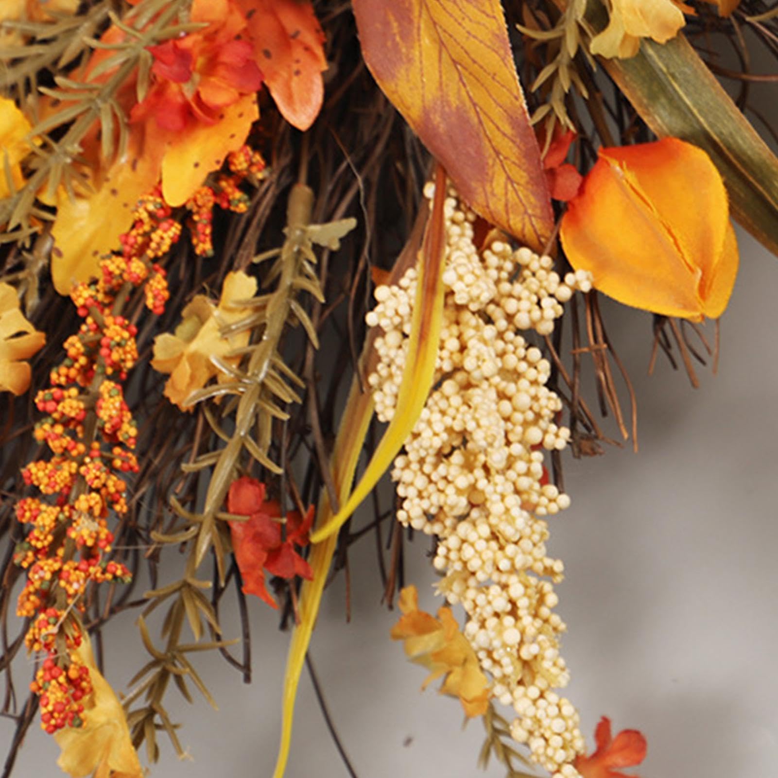 Herbstlicher Türkranz 50 cm Rustikale Erntedank-Türdekoration