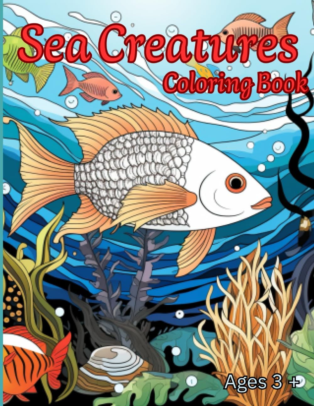 Sea Creatures Coloring Book