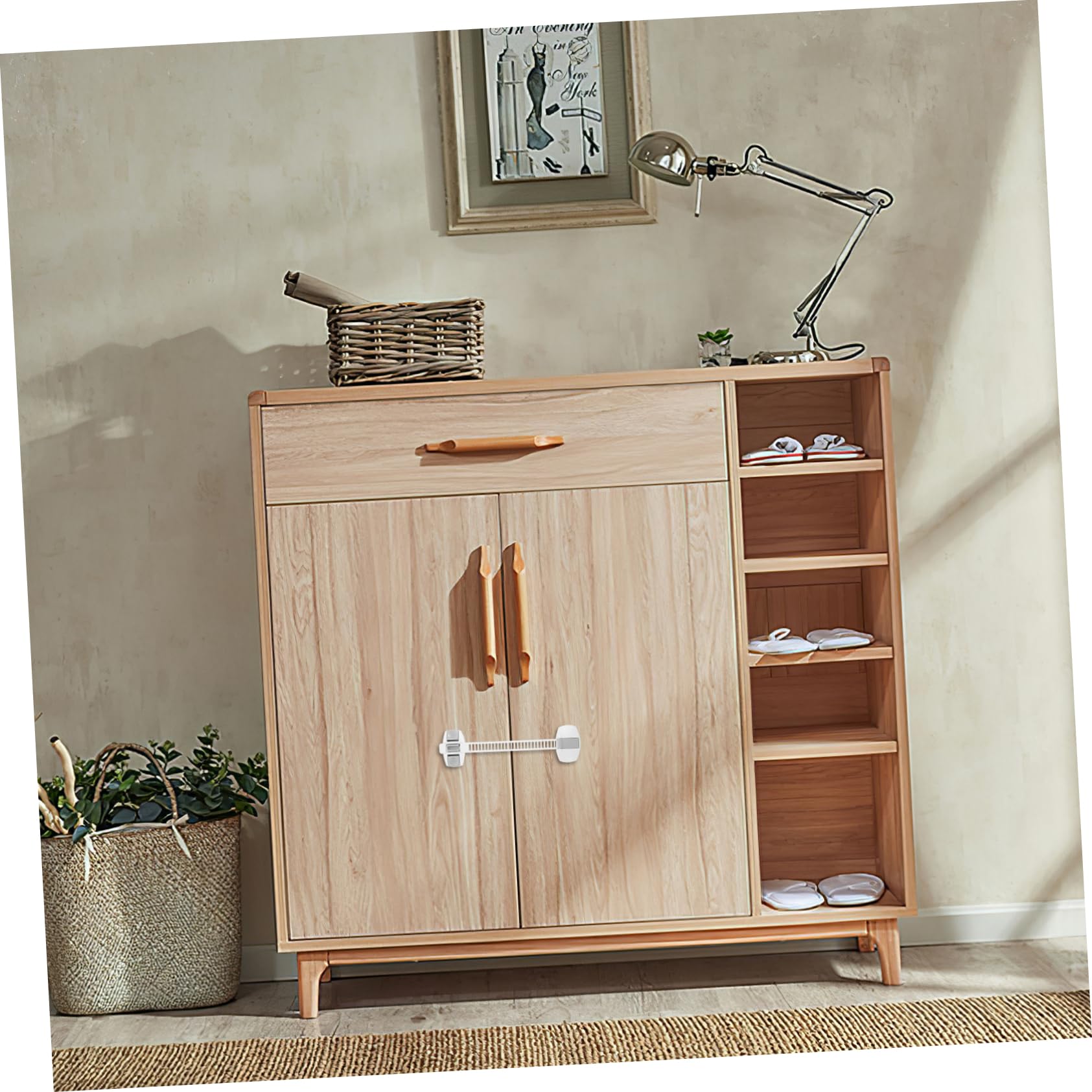 Toyvian 10 Pièces Serrures Enfants Pour Armoires Serrure D'armoire Coulissante Serrure Multifonction Produits De Sécurité Pour Bébé Sécurité Tiroir Réfrigérateur Casier De Bébé