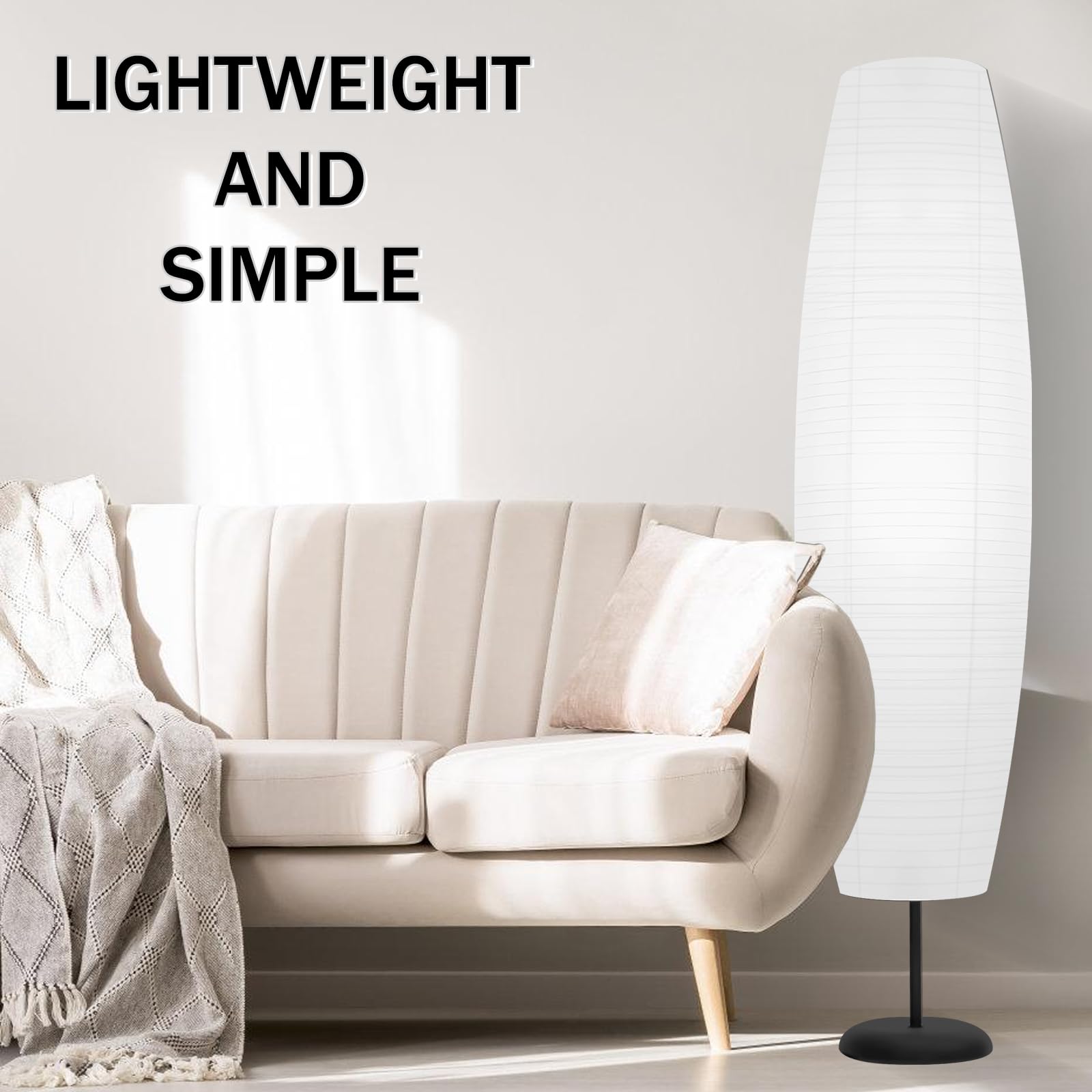 Paralume da terra da 110 cm in carta: lampade da terra in stile nordico, copertura per luce, paralume in carta, paralume da terra, sostitutivo per soggiorno, camera da letto