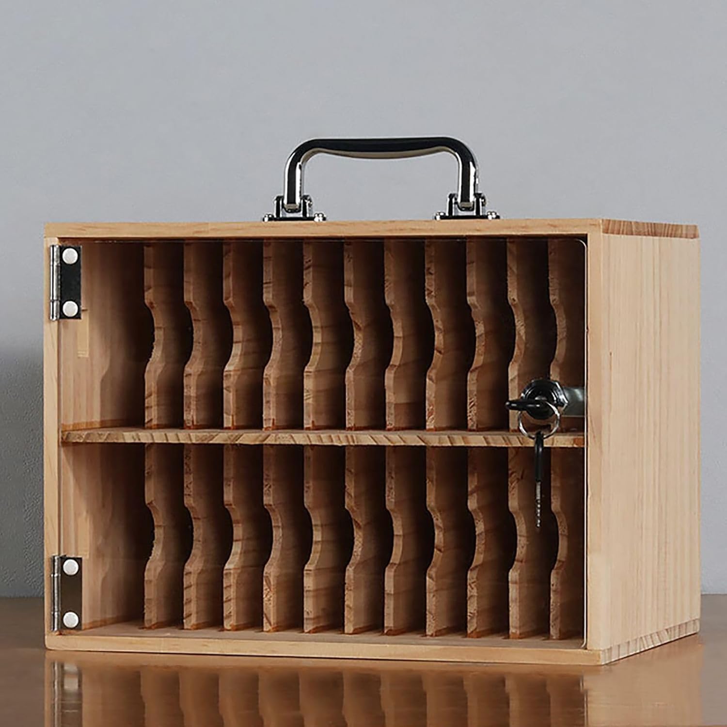 Armoire en bois massif pour téléphone avec 24 slots pour l'école