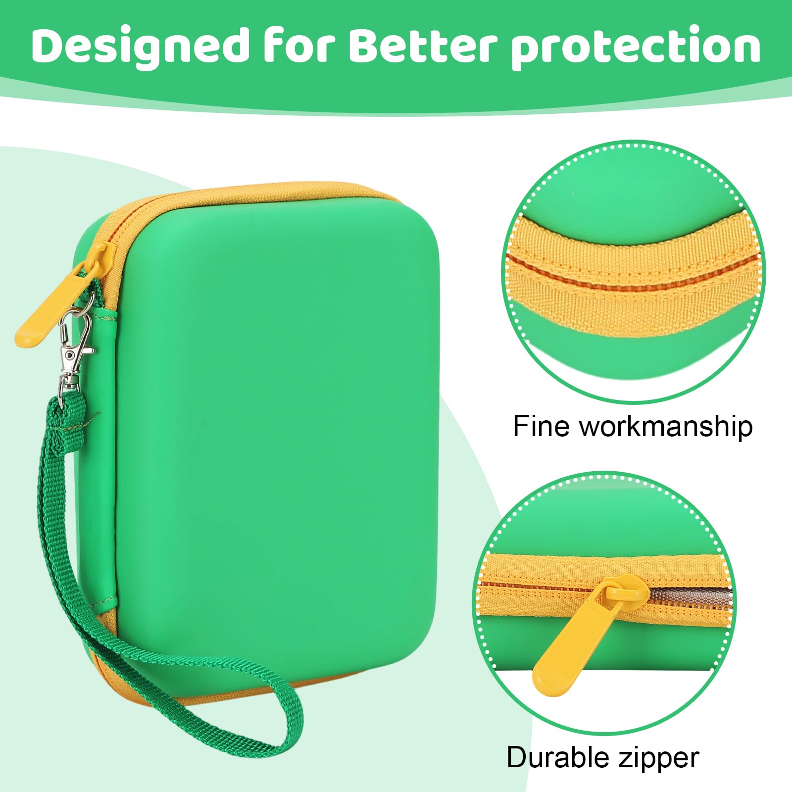 Playing Card Case, UNO Card Game Case Holder Holds up to 300+ Game Cards, Green, 15*12*5cm/5.9*4.7*1.97 inches - Image 4
