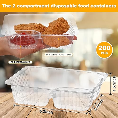 Miniatura 2 de Paquete de 200 bandejas de plástico desechables para nachos y queso, suministros de soporte de concesión, aperitivos nocturnos de cine para niños,