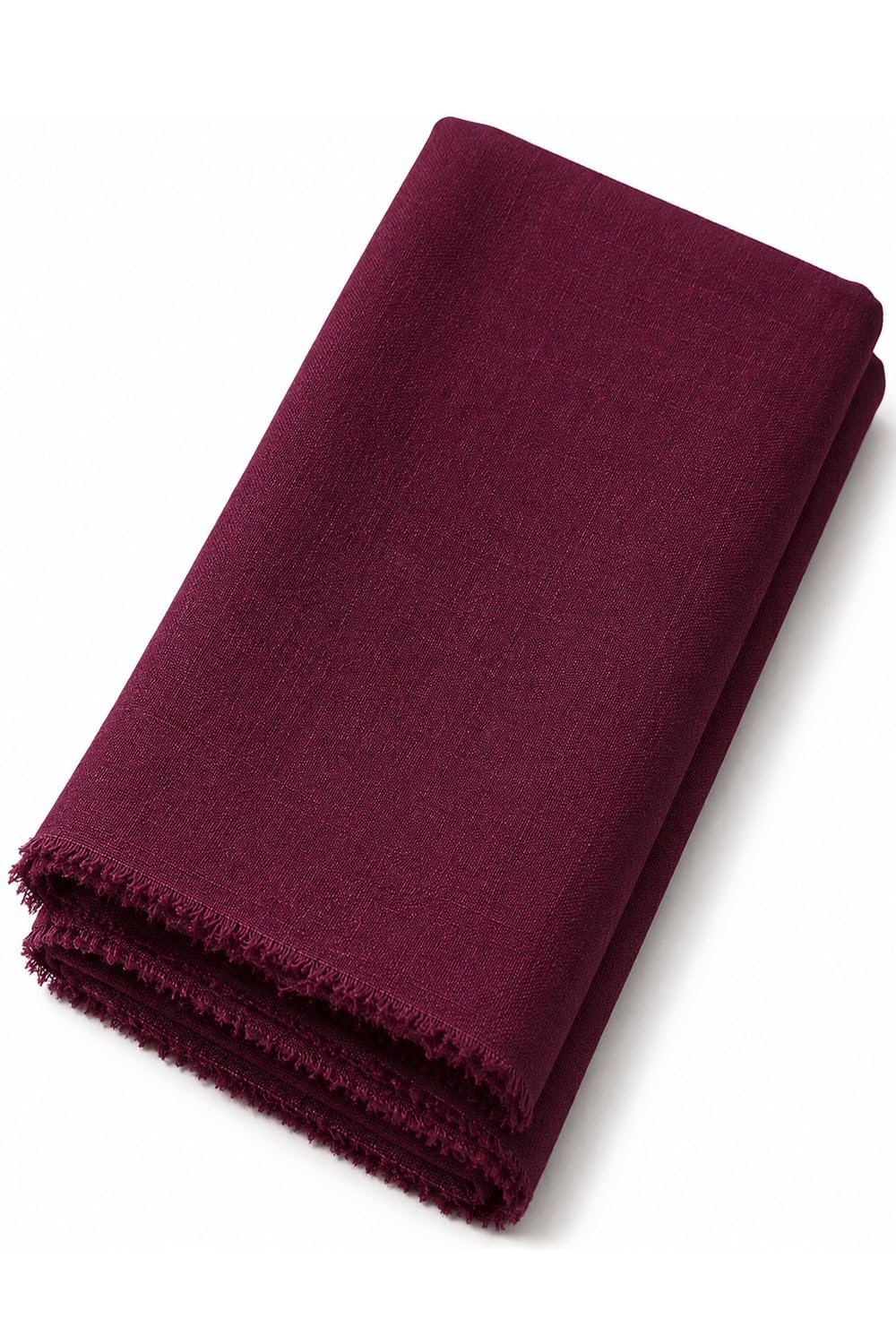 Burgundy Woven Premium Linen Cotton Fabric Plain Solid Linen Cotton Cloth for Kurti, Shirt, Dress Material, Co-Ord Set-image-25