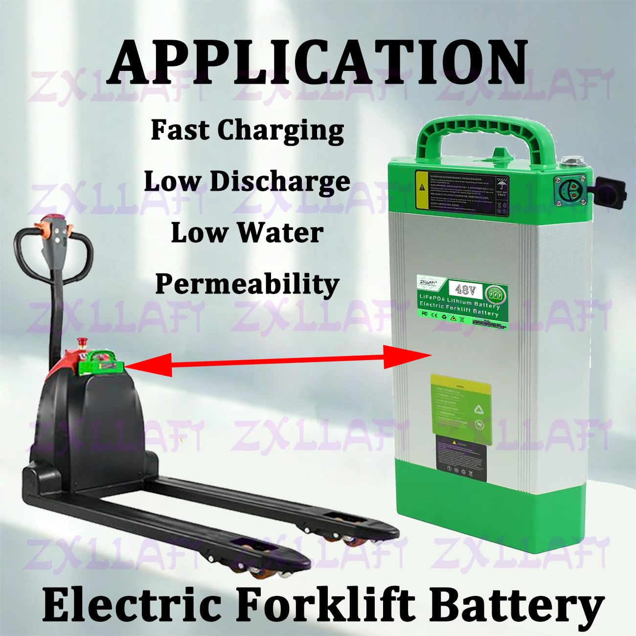 24V 48V Lithiumbatterie ohne CAN 20 Ah Batterie Elektrostapler für CBD15JLI2 28Ah 15Ah Ersatzbatterien für elektrischen Hubwagen CBD20JLI2 mit BMS, Griff