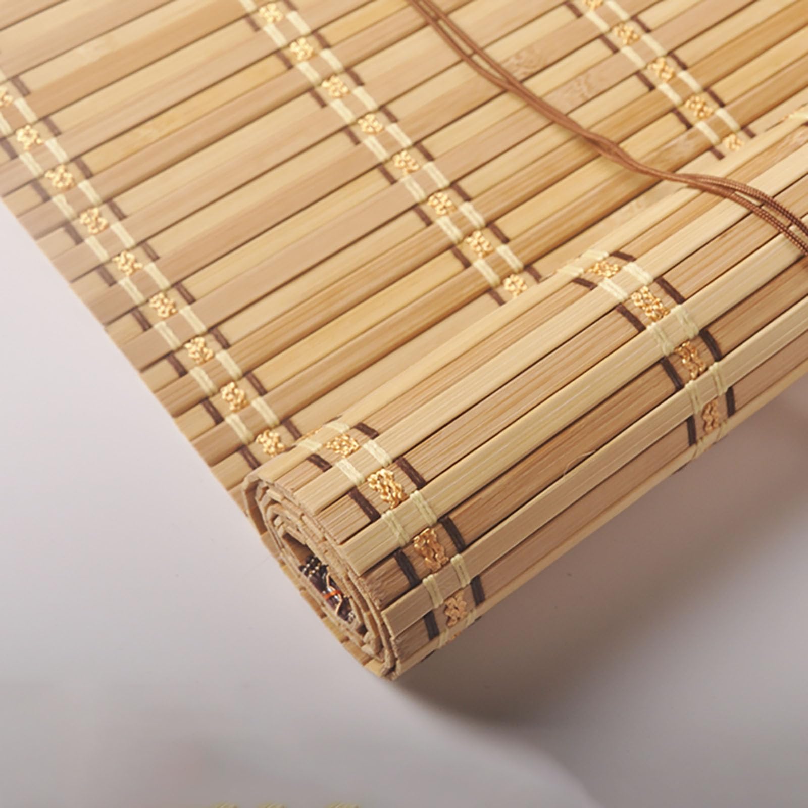 HELCEKOU Natural Bamboo Outdoor Curtains for Balcony Privacy Light Filtering Blinds Indoor & Use (165x220cm/65x87in B) EcoFriendly Durable Stylish Design