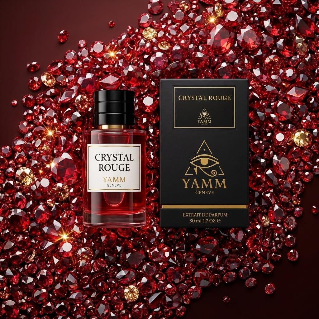 Kryształowy czerwony | Ekstrakt z perfum 50 ml | Mieszane perfumy dla mężczyzn i kobiet, gorzki migdał, szafran, jaśmin, nuty bursztynowe i drzewne, luksusowy i długotrwały
