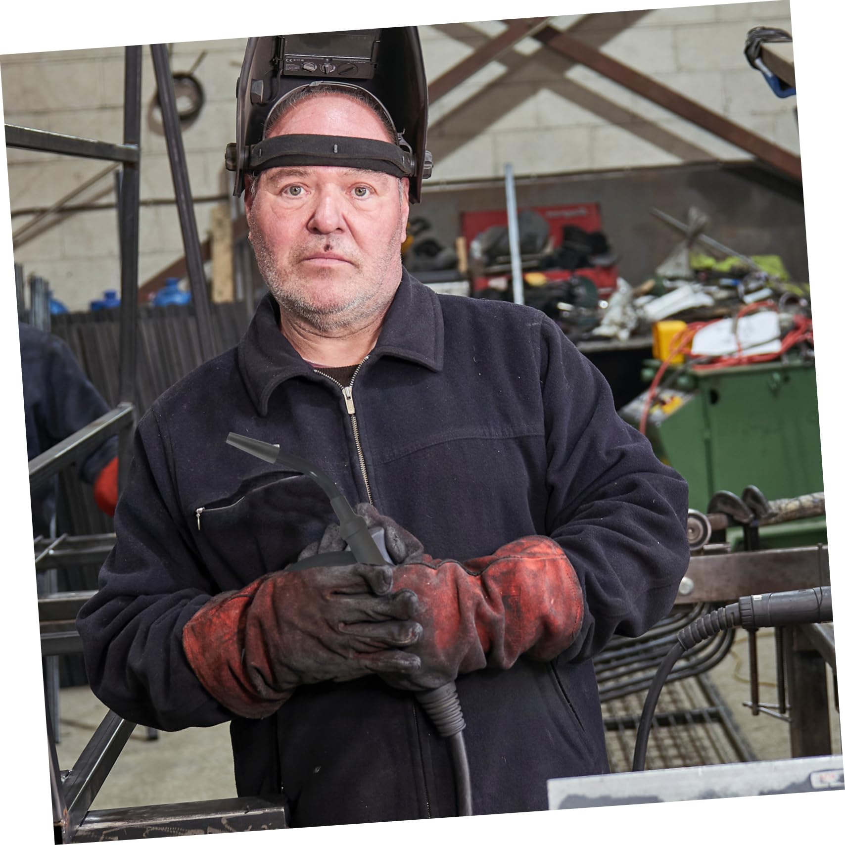 WOONEKY 2pcs Welder Parts Soldering Tools Welding Tool Soldering Projects Flux Core Nozzle Welding Parts Welder Nozzle Tip Replacement Welding Tip Replacement Iron Black