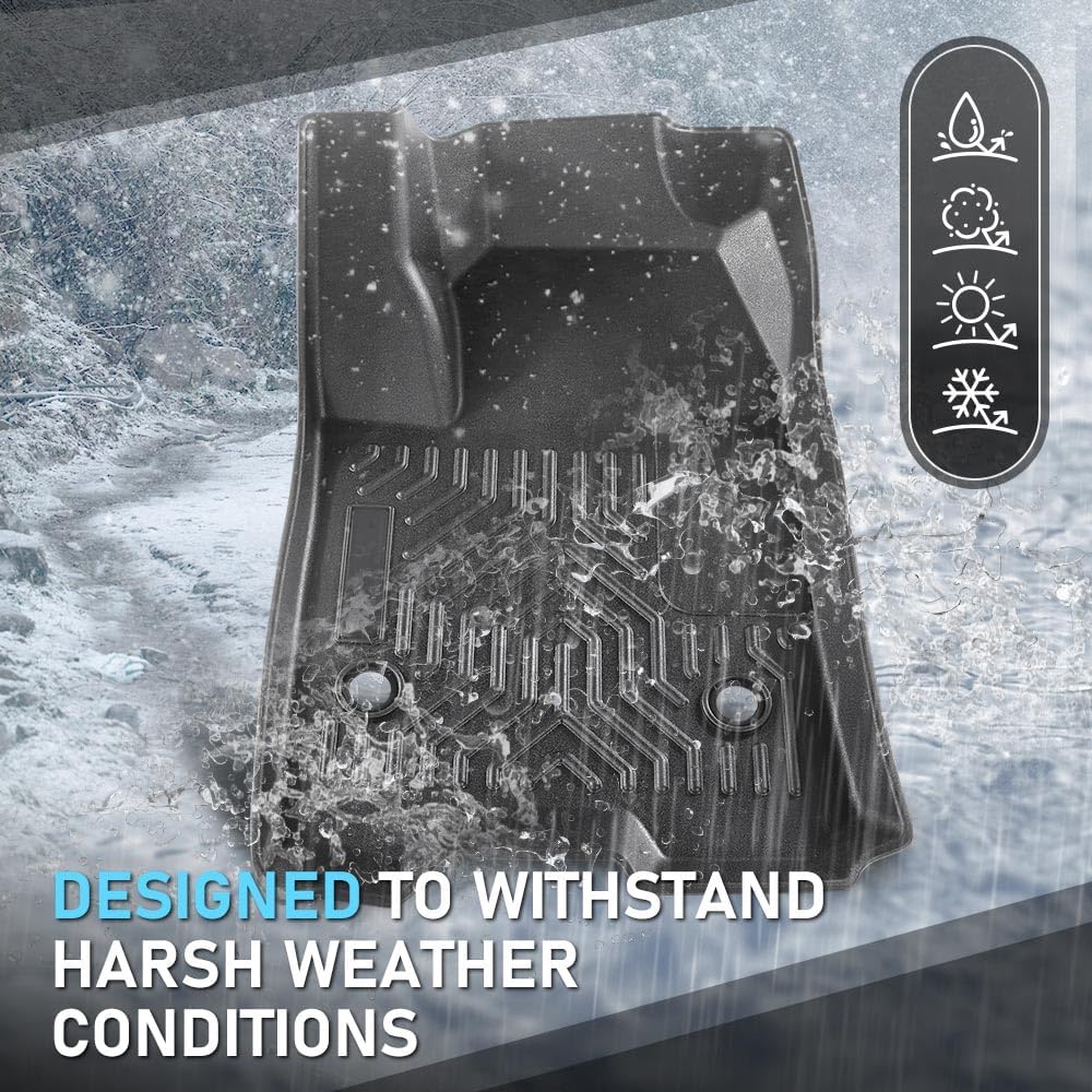 ALLGOOD TPE Floor Mats Fit Ford F150 Super Crew 2015-2025(Fit 22-24 Lightning Models) Truck Accessories Cargo Liners All Weather Protection alfombrillas para carro