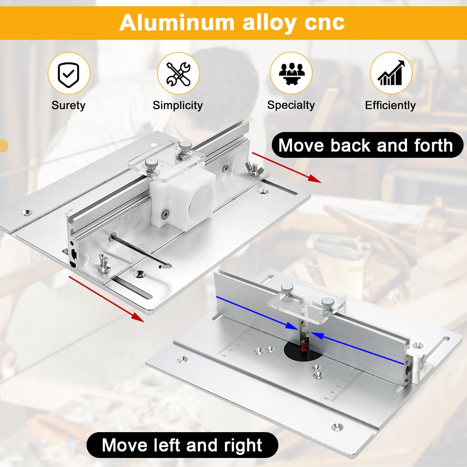 Table Défonceuse Plaque Aluminium Set, Table Fraisage Insert Avec Support de Torsion Coudé, Défonceuse Plaque, Defonceuse A Bois Accessoire pour Fraisage Rainurage Finition
