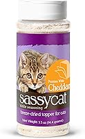 Vista 5 de Herbsmith Sassy Cat Kibble Seasoning – Pescado blanco liofilizado – Decoración de comida para gatos para comensales exigentes – Pescado blanco