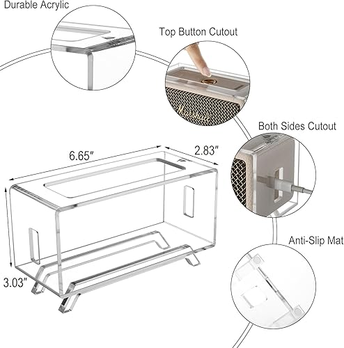 Miniatura 2 de TXEsign Soporte de escritorio acrílico compatible con altavoz portátil Marshall EmbertonEmberton IIEmberton II, soporte de mesa, estante de