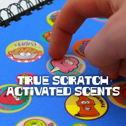 Miniatura 2 de Just For Laughs Dr. Stinky's Scratch N Sniff - Paquete de 6 calcomanías para rascar y oler arándanos, palomitas de maíz, cupcake, cono de nieve