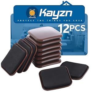 Furniture Sliders 12pcs 3 inch Square Furniture Moving Kits Carpet Sliders for Moving Furniture Heavy Duty Furniture Movers