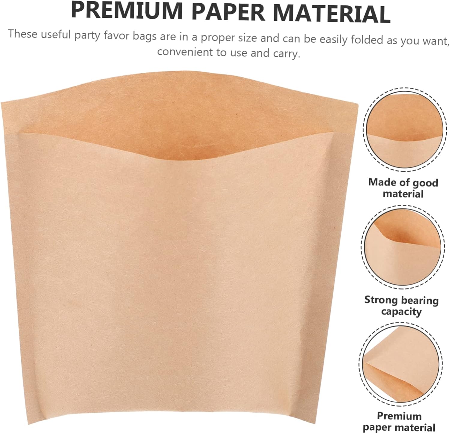 Ipetboom 500pcs Disposables Kraft Paper Bread Bags Donut Wrapping Small Packaging Bags Oil-resistant