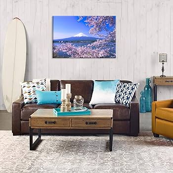 高級 富士山の時計付き装飾アート 縁起いい 漆芸木製屏風時計 一富士二鶴三桜 – 山家漆器店