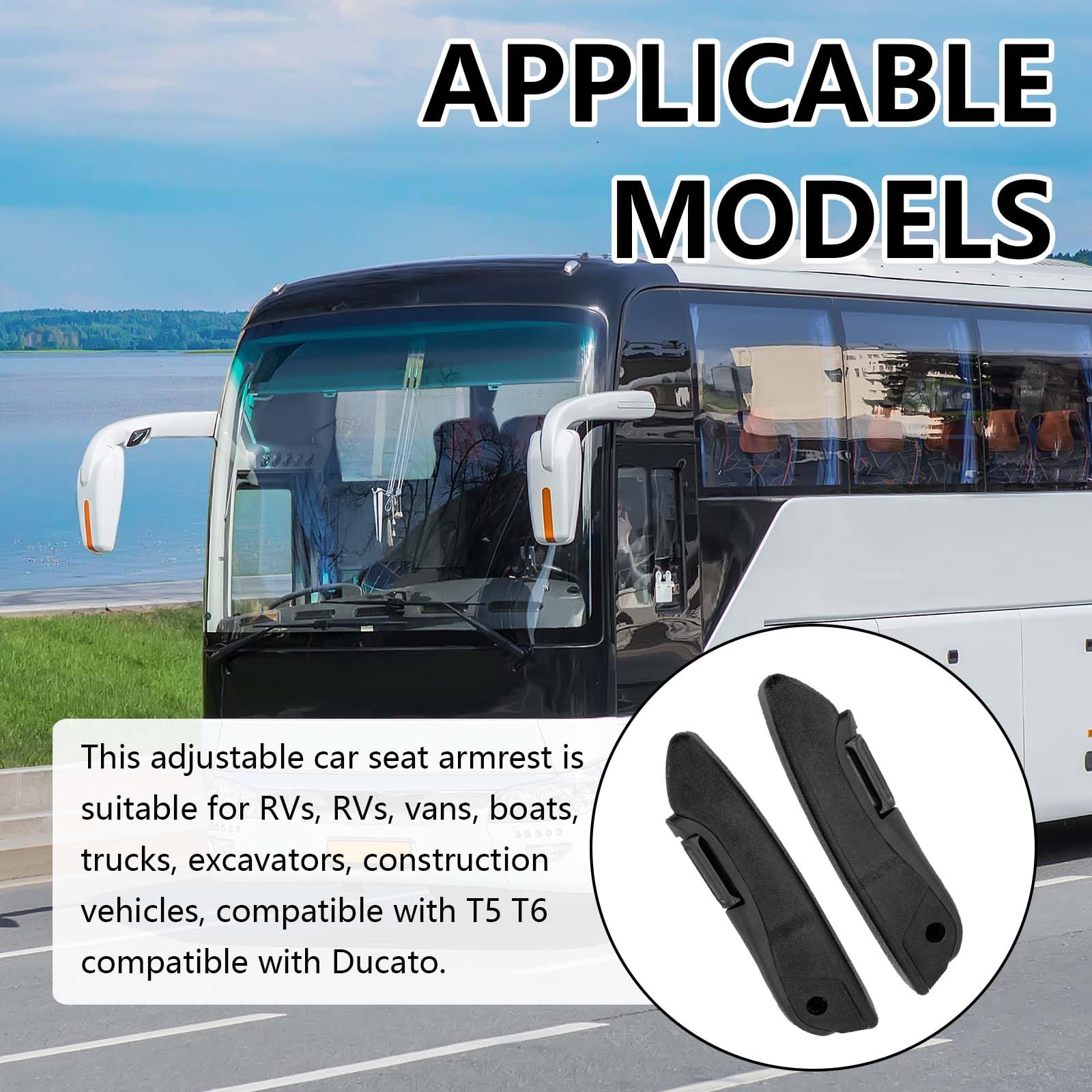 Par De Reposabrazos Para Asiento De Automóvil, Reposabrazos Universal Para Automóvil Reposabrazos Ajustable De 0 A 120 Grados 38,5cm Marco De Mano Para Reposabrazos De Asiento Universal Para Camión