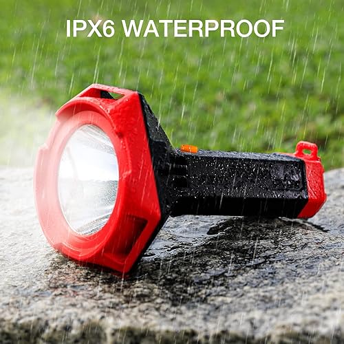 Miniatura 3 de YYIF Linterna recargable de 20000 lúmenes, foco LED de alto lumen con 20 horas de funcionamiento ultra largo y banco de energía de 10000 mAh, IP66,