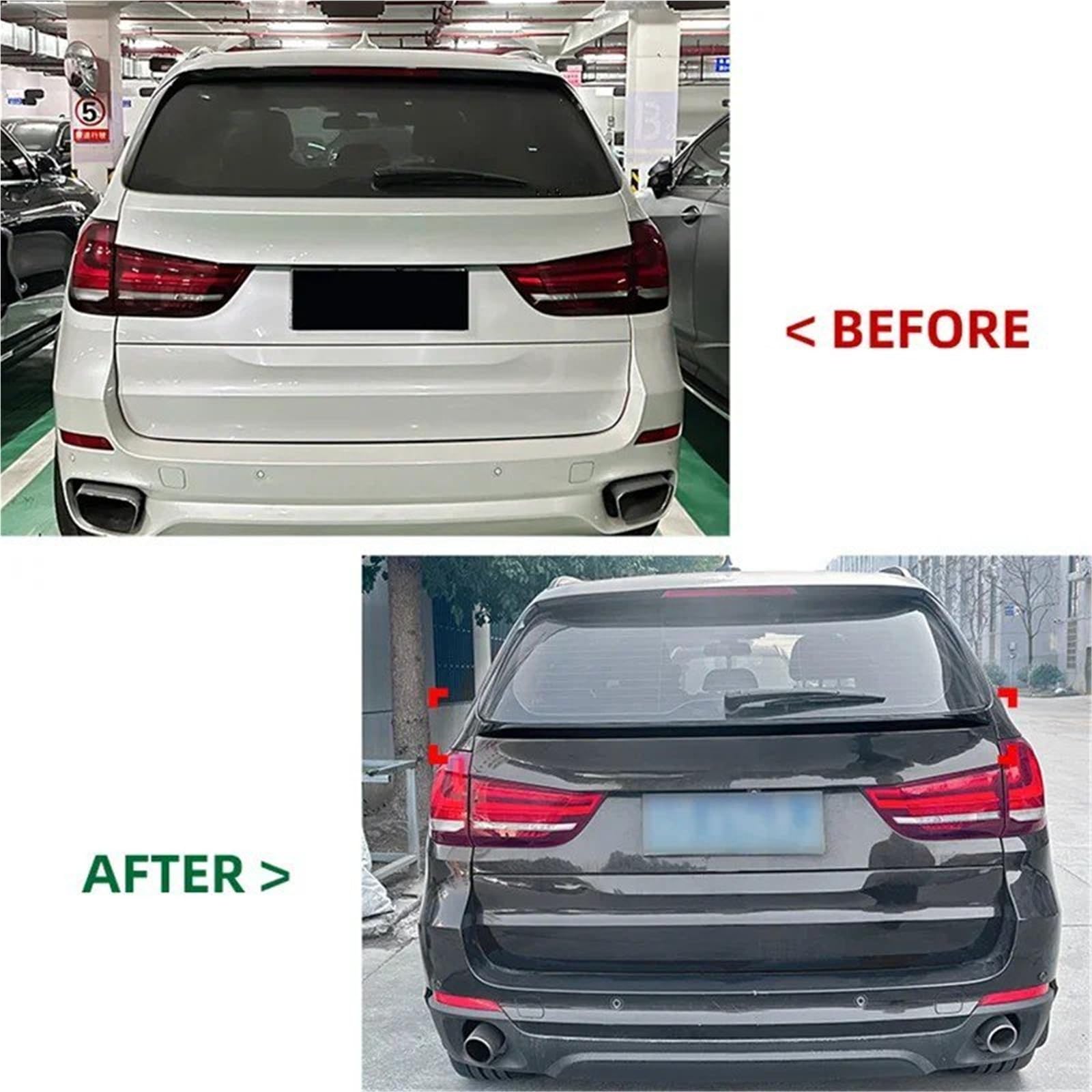 Dla B&MW X5 F15 2014-2018 Skrzydło Na Klapie Spoiler Bagażnika Lotka Tylny Akcesorium Dekoracyjne Spojler Tylny Trunk Wing(Carbon Look)