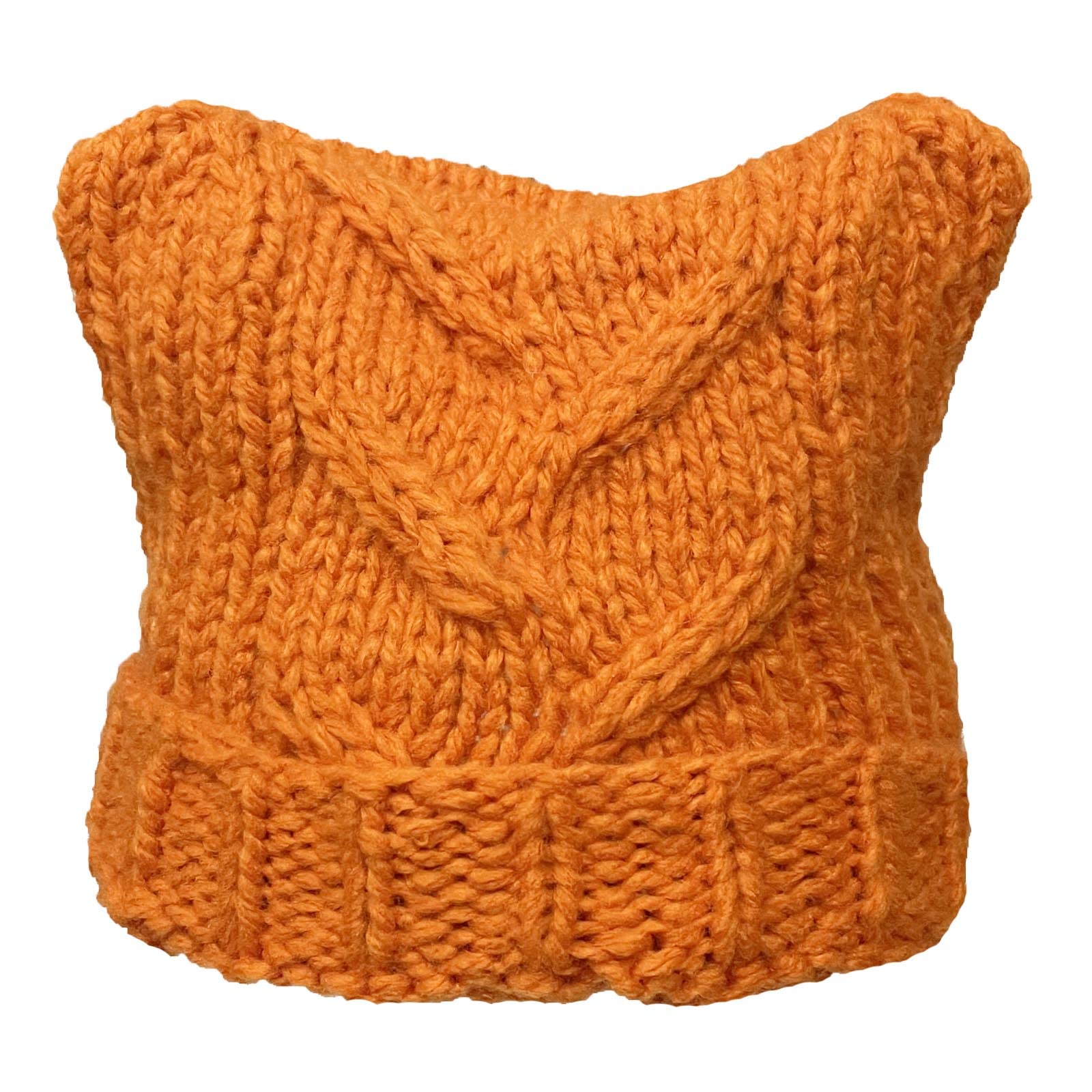 BIBITIME Winter Knit Beanie Lady Women Rights March Pussycat Hat Handmade Cap