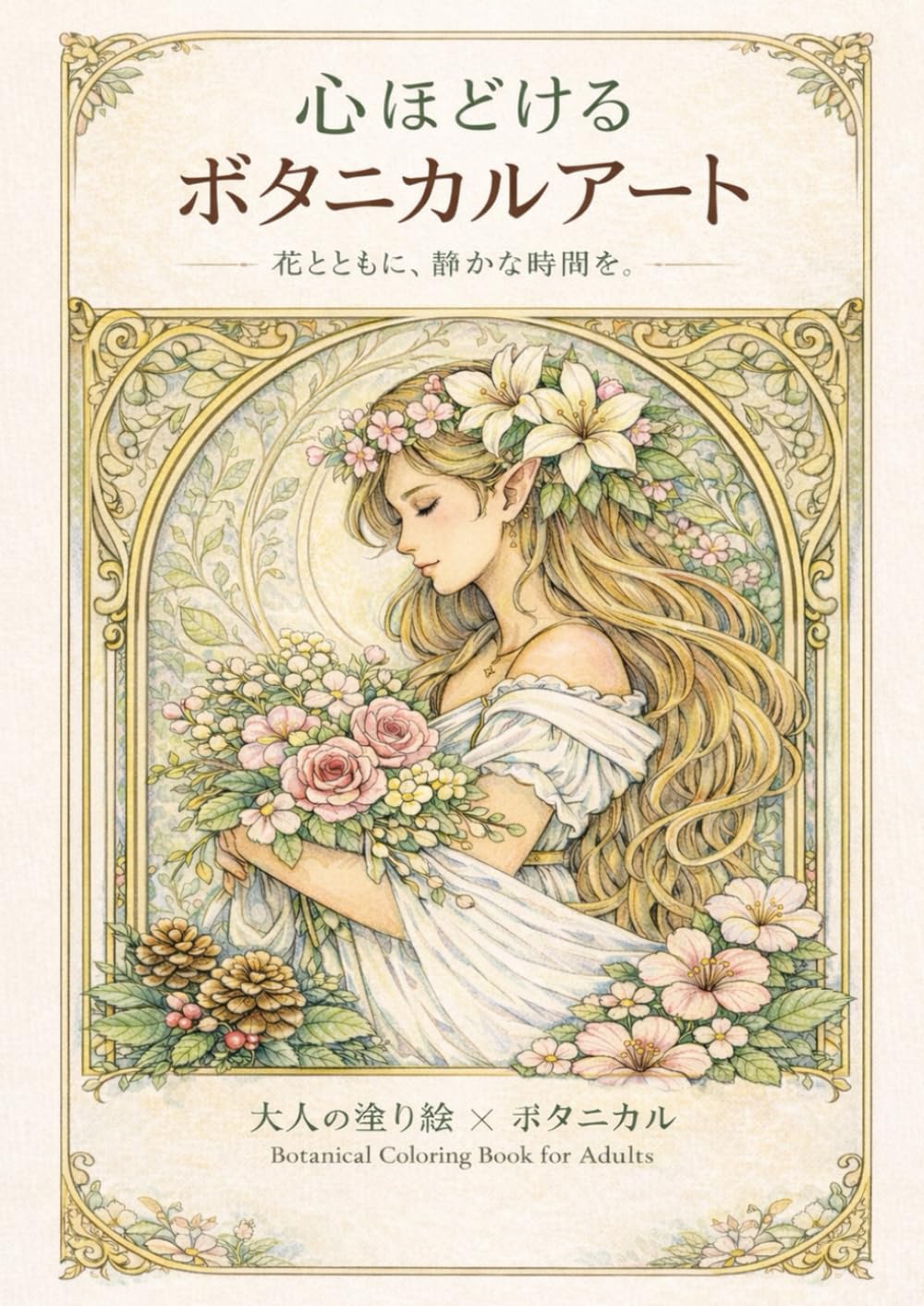 心ほどける ボタニカルアート: 大人の塗り絵 × ボタニカル